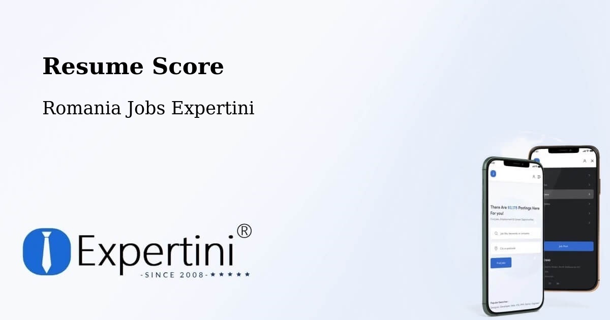 Resume Score & Job Description Match Tool – Pardina - Romania Jobs Expertini